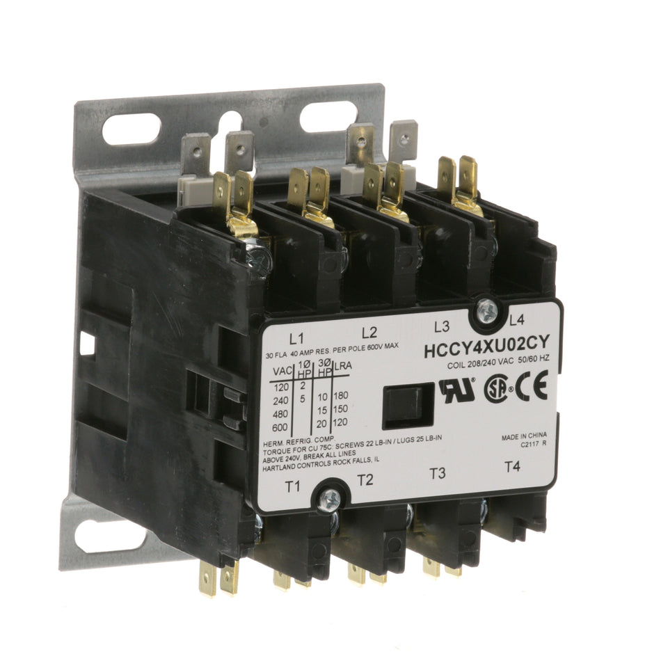 208/240V 4-Pole Contactor for Vulcan Hart, Jackson, Hobart – view 2