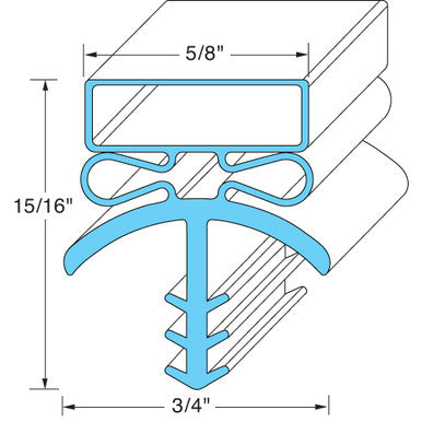 Door Gasket Replaces Bally 16545 35-5
