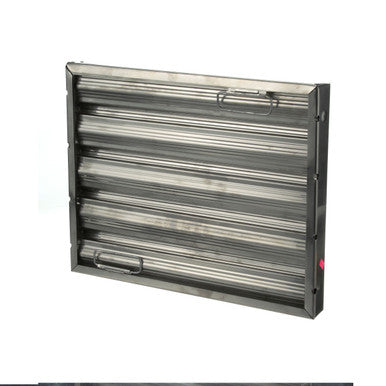 20 in x 16 in Stainless Steel Baffle Grease Filter W/ Handles RUN-OFF