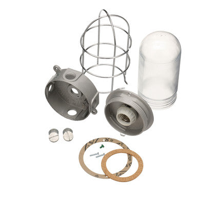 Junction Box Light Fixture W/ Plastic Coated Globe