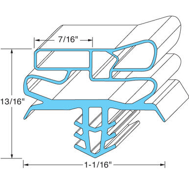 24 in X 29 15/16 in Door Gasket Replaces Delfield 1701289 29-15