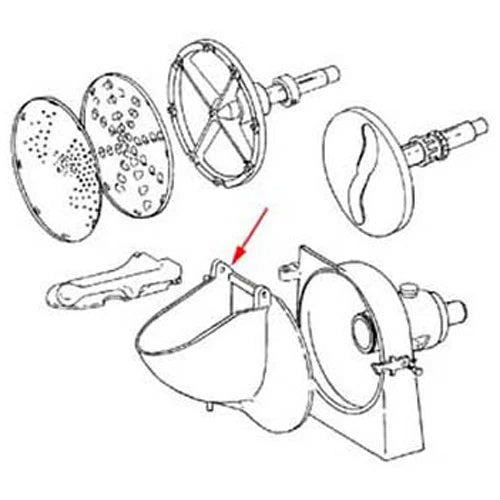 Alfa VS-99D Door Attachment For Grater Shredder for Intedge
