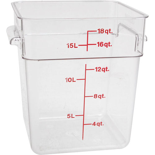 Cambro 18SFSCW 18 qt CamSquare® Food Storage Container