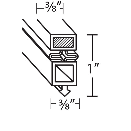 18 1/2 in x 54 1/4 in Door Gasket for True – view 2