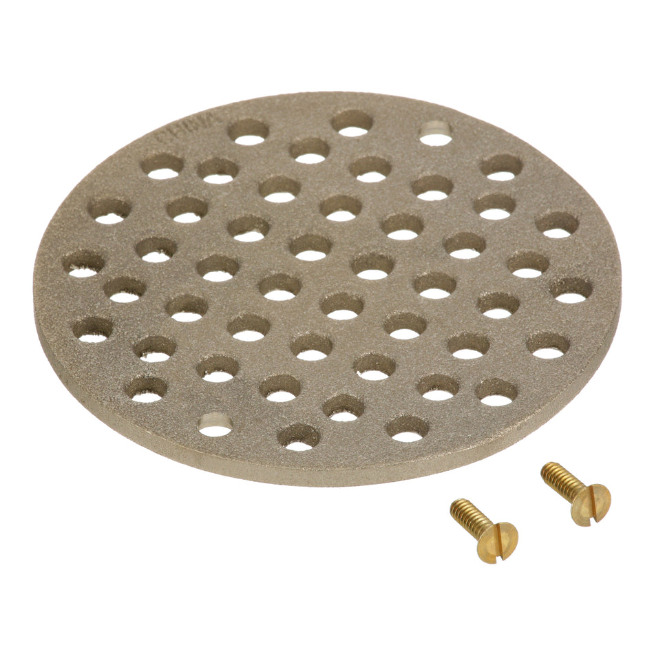 4 5/8 in Round Brass Floor Drain Strainer