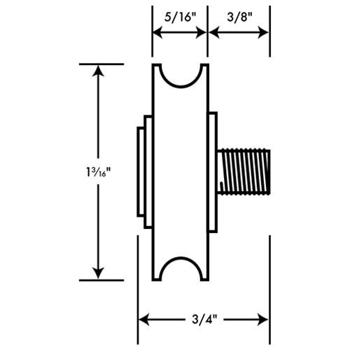 1 3/16 in Concave Bearing with Screw Stud for CHG – view 2