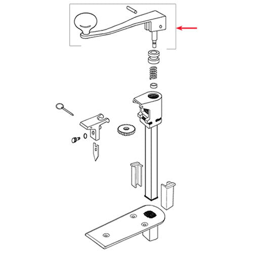 Edlund A922 Handle/Arbor Assembly