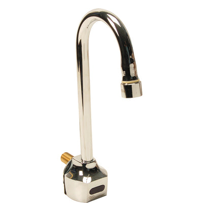 T&S Brass EC-3101 Single Hole Wall Mount ChekPoint™ Hands Free Faucet w/ 4 1/8 in Gooseneck Spout