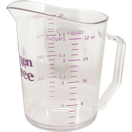 Cambro 100MCCW441 1 qt Allergen Free Measuring Cup