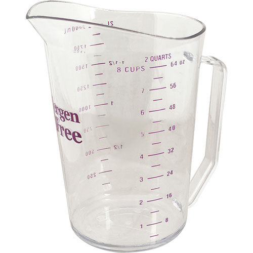 Cambro 200MCCW441 2 qt Allergen Free Measuring Cup