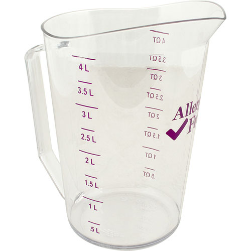 Cambro 400MCCW441 4 qt Allergen Free Measuring Cup