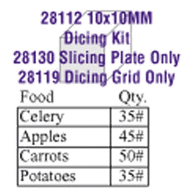 Robot Coupe 10 x 10 mm (3/8 in) Dicing Kit (CL SERIES, CL-50) - 28112W