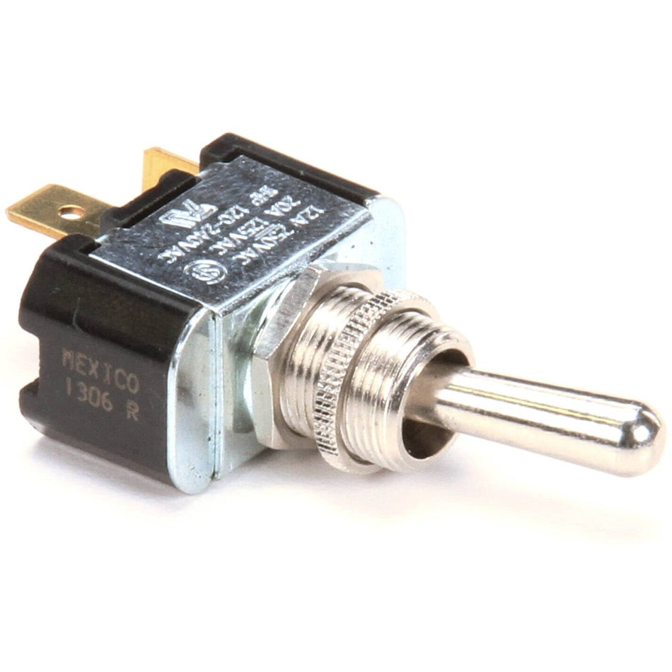 SPST On/Off 2 Tab Toggle Switch 125V, Silver for Scotsman, Cleveland - Replaces Scotsman 12-0426-01