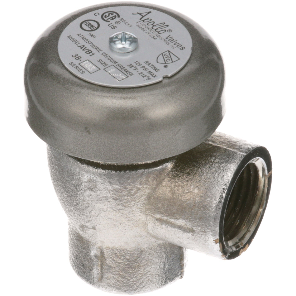 125 PSI 1/2 in Chrome Plated Vacuum Breaker for Middleby Marshall, Star, Toastmaster – view 2