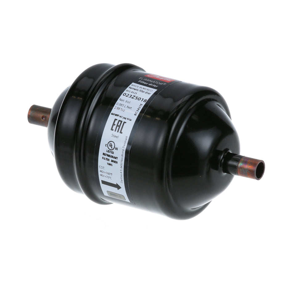 Danfoss 023Z5018 1/4 in DCL052S Liquid Filter Drier w/ Sweat Connection