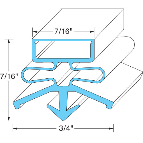 14 7/8" Door Gasket for True – view 2