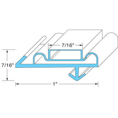 26 3/4" x 73" Door Gasket Replaces Anthony 02-10090-0005 26-3