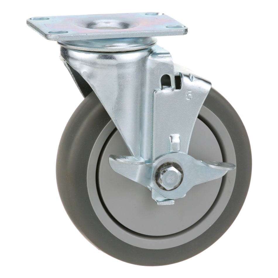 1 3/4 in x 2 7/8 in Locking Swivel Plate Caster with 5 in Wheel – view 2