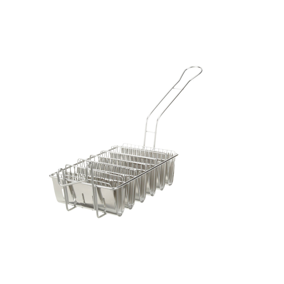 6 Shell Taco Fryer Basket, 12 in (L) x 6 1/2 in (W) Fits 6 taco shells, Stainless steel