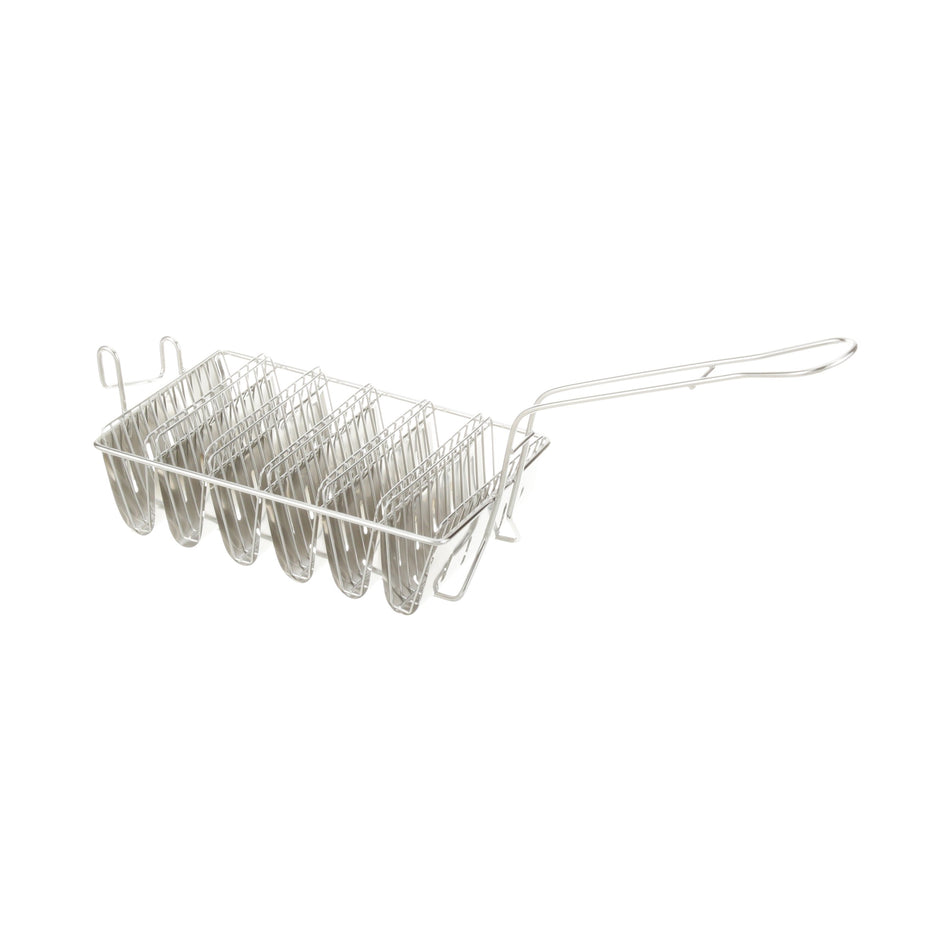 6 Shell Taco Fryer Basket, 12 in (L) x 6 1/2 in (W) Fits 6 taco shells, Stainless steel