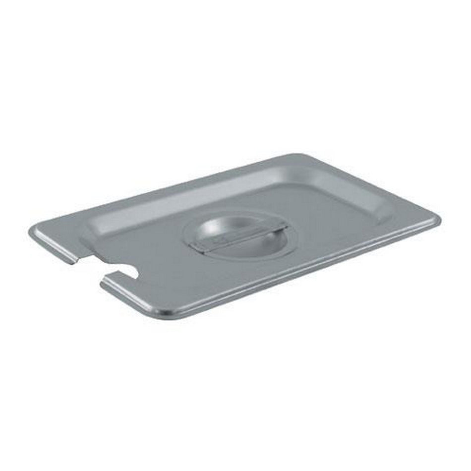 Winco 1/9 Size Notched Pan Cover Ninth Size, Stainless Steel