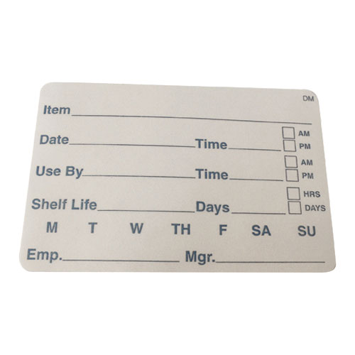 Daymark 110116 DissolveMark 2 in X 3 in Shelf Life Labels