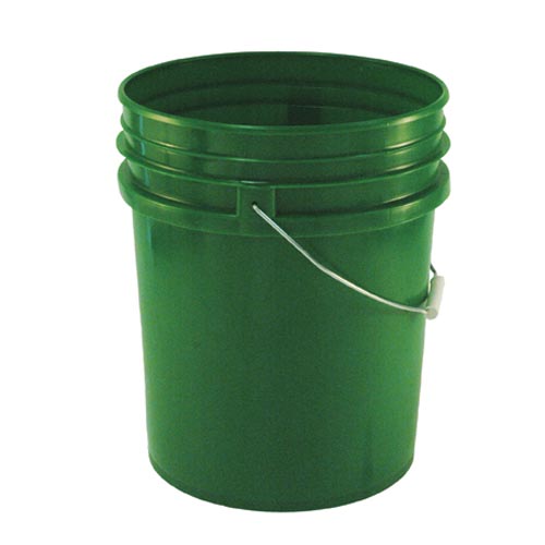 5 gal Green FDA Food Storage Pail 5.00 gal, Round