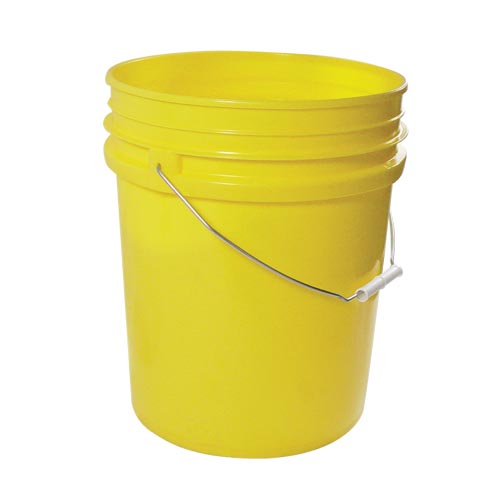 5 gal Yellow FDA Food Storage Pail 5.00 gal, Round