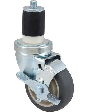 1 5/8 in Medium-Duty Stem Caster W/ 3 1/2 in Wheel and Brake