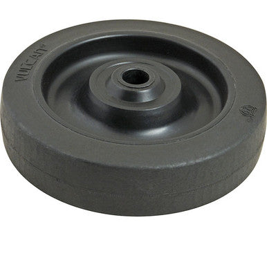 Medium-Duty 5" Caster Wheel with Delrin® Bearing Black rubber wheel with plastic hub