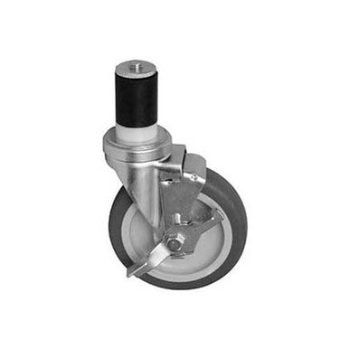 5 in Polyuethane Medium-Duty Stem Caster W/ Brake
