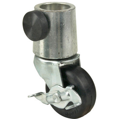 Swivel Boot Caster Adaptor with Brake Steel boot with urethane wheel