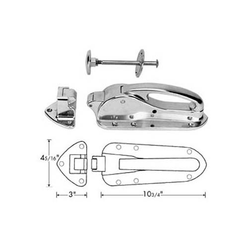 Premco PR102-S-6-1/2-G Latch, with 1-1/2 in. Strike/Ir