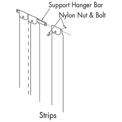 Kason® Strip Curtain For doors up to 34 in x 78 in - 401SC6043784