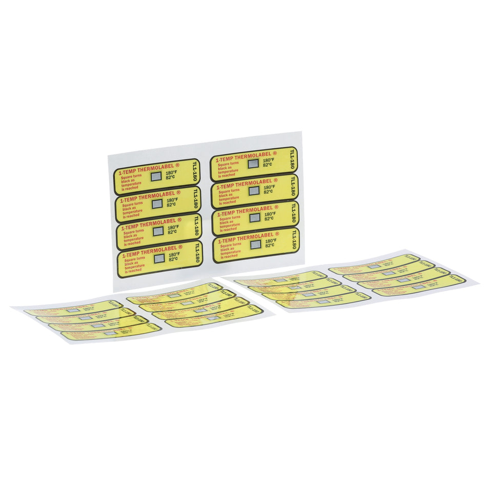 180°F Thermolabel® Dishwasher Temperature Test Labels White