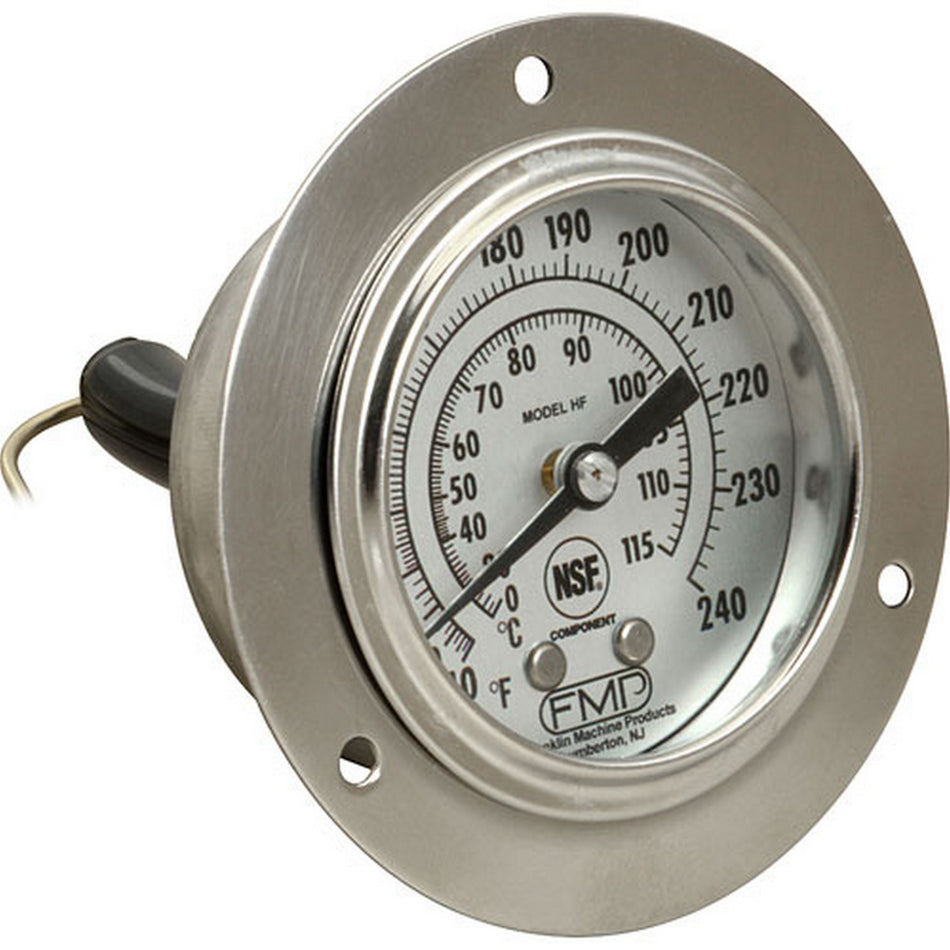 Thermometer , Flng Mt, 40-240F Stainless steel