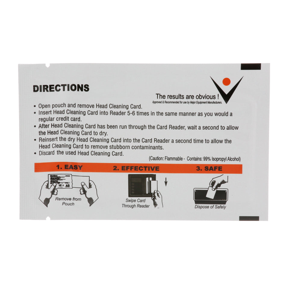 Credit Card Reader Cleaning Card White