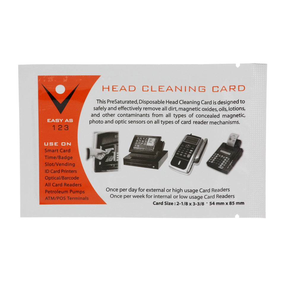 Credit Card Reader Cleaning Card White