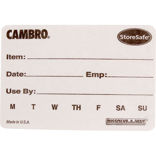 Cambro 23SL StoreSafe® Food Rotation Label