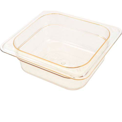 Cambro 62HP150 1/6 Size 2 1/2 in Amber H-Pan™ High Heat Food Pan