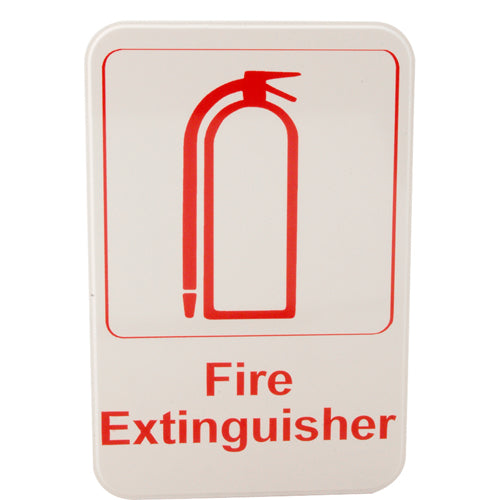 Vollrath 5618 6 in x 9 in Fire Extinguisher Sign