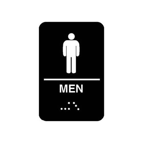 Vollrath 5635 Sign, Men'S, Braille, 6X9 in.
