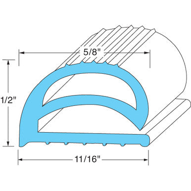 Gasket, Compression - Per Foot 11/16