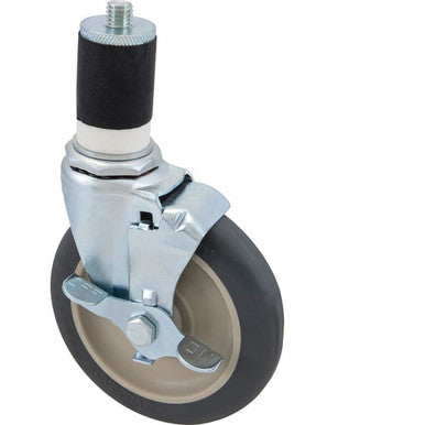 1 5/8 in Locking Expanding Stem 5 in Swivel Caster 15/16