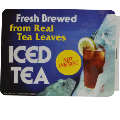 Bunn-O-Matic 3043.0001999999999 IcedTea (Fresh Brewed) Decal