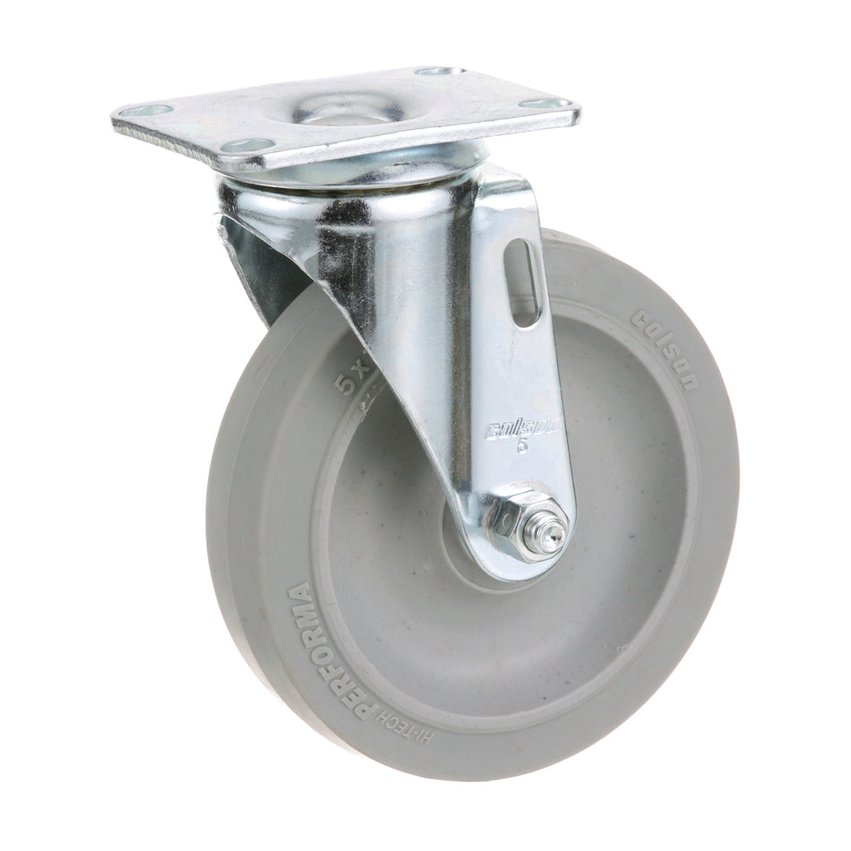 2 3/8 in x 3 5/8 in Plate Caster with 5 in Wheel for Cres Cor, Delfield – view 2