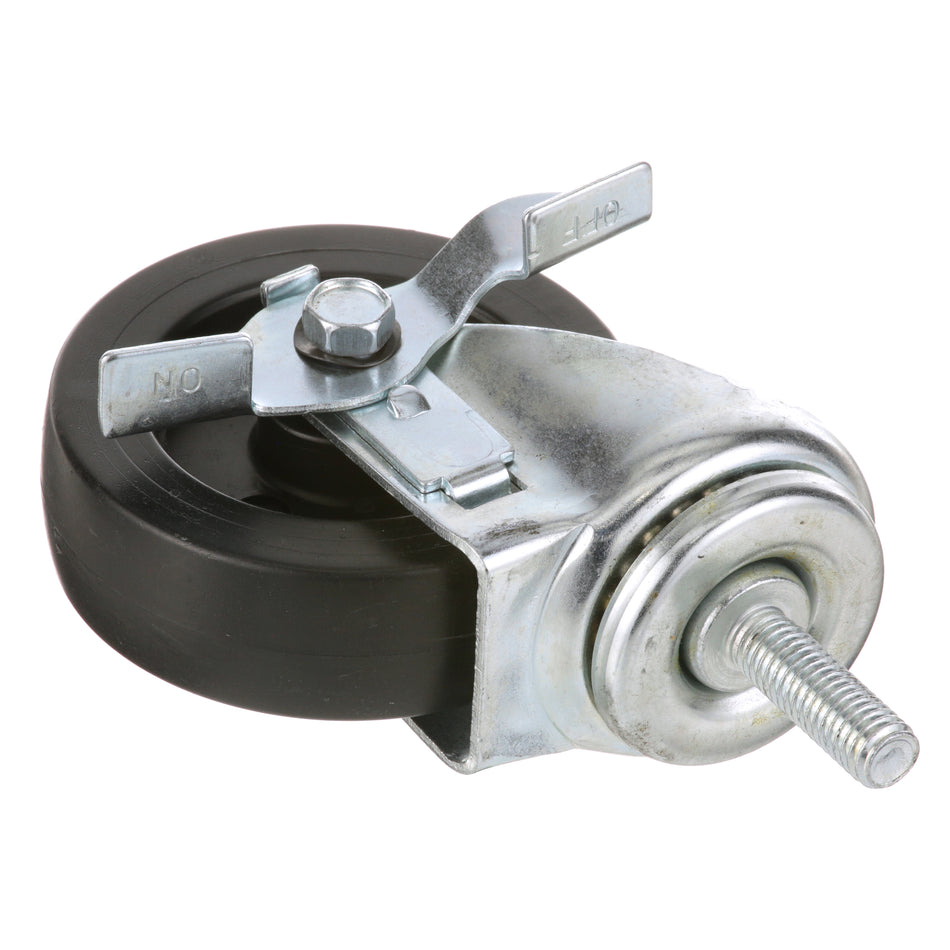 Threaded Stem Caster with Brake and 4 in Wheel – view 2