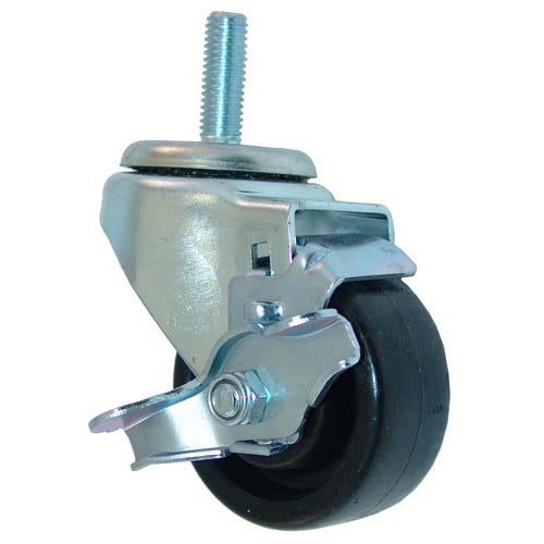 Threaded Stem Caster with Brake and 3 in Wheel – view 2