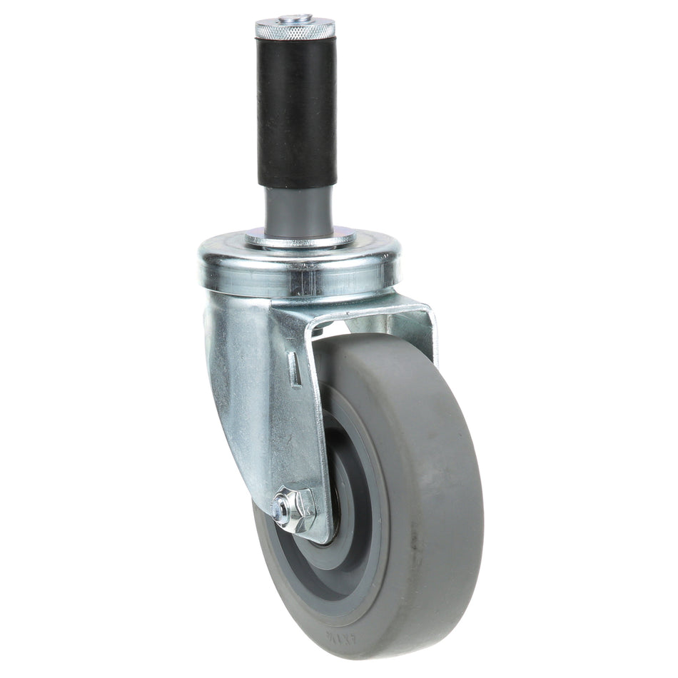 1 in Expanding Stem Caster with 4 in Polyurethane Wheel with O Brake – view 2