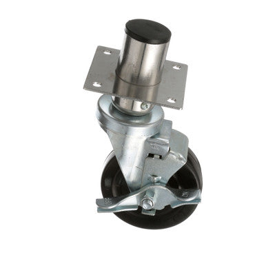 4 in Plate Caster With Brake